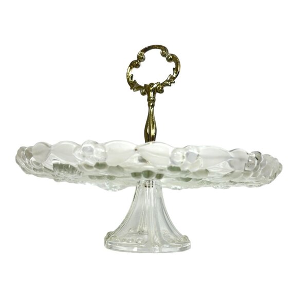 Mikasa Other - Mikasa Carmen Center Handle Pedestal Glass Serving Tray 10.25" W x 8" H